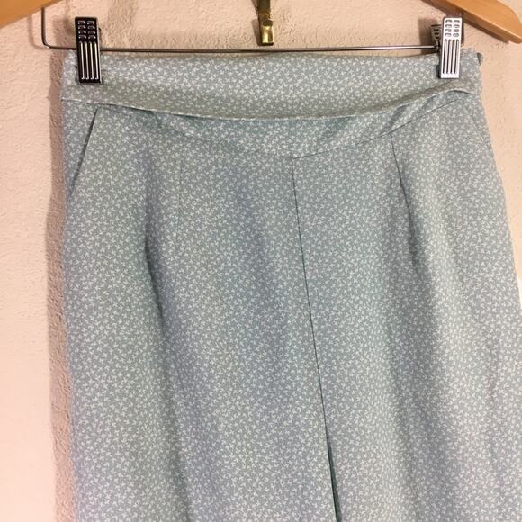 NWT LF | Lost + Wander blue floral wide leg pants Small - Picture 3 of 7